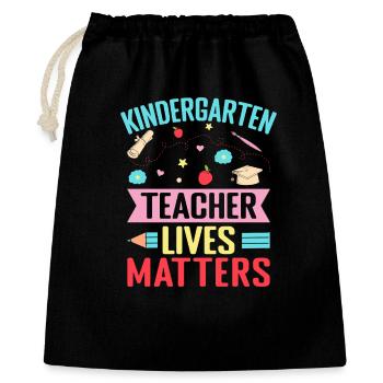 Pre K Teacher Lives Matters Kindergarten Teacher - Geschenkbeutel aus Baumwolle (40 x 50 cm) - Schwarz - Vorne