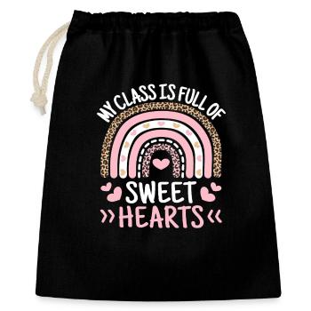 Classe Léopard arc-en-ciel Sweet Hearts - Sac cadeau 40 x 50 cm - noir - Devant