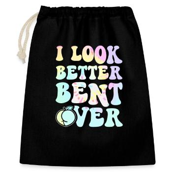I Look Better Bent Over Tee - Gift Bag 40 x 50 cm - black - Front