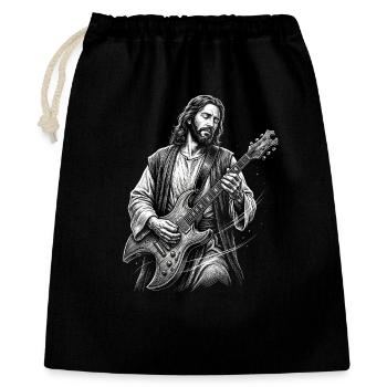 Jésus-Christ joue de la guitare - Sac cadeau 40 x 50 cm - noir - Devant