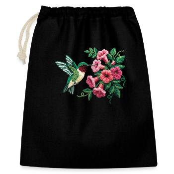 Ruby Throated Hummingbird Floral - Gift Bag 40 x 50 cm - black - Front
