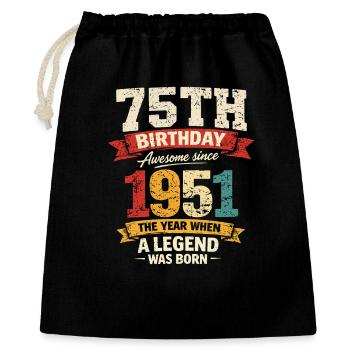 75 Years Anniversary Legend 1951 - Vintage - Gift Bag 40 x 50 cm - black - Front