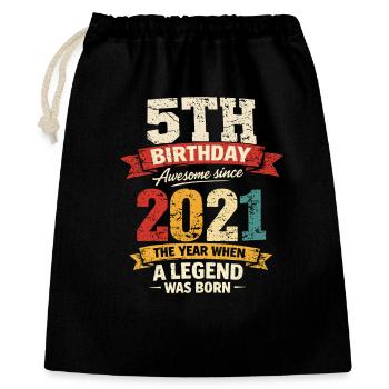 5 Year Anniversary Legend 2021 – Vintage - Geschenkbeutel aus Baumwolle (40 x 50 cm) - Schwarz - Vorne