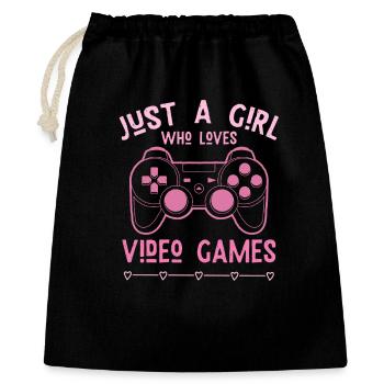 Just a Girl Love Video Games – Gamerin - Sac cadeau 40 x 50 cm - noir - Devant
