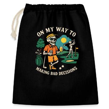 Golf Humor On My Way To Making Bad Decisions - Gift Bag 40 x 50 cm - black - Front