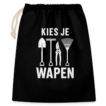 Kies Je Wapen Garten Werkzeug Shirt - Geschenkbeutel aus Baumwolle (40 x 50 cm) - Schwarz - Vorne