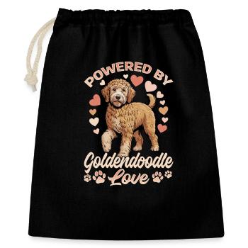Race de chien Goldendoodle - Sac cadeau 40 x 50 cm - noir - Devant
