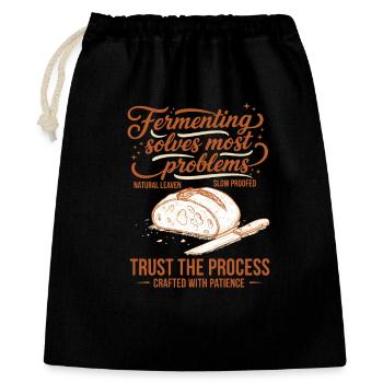 La fermentation du levain résout les problèmes - Sac cadeau 40 x 50 cm - noir - Devant