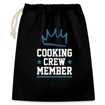 Équipe de cuisine - Sac cadeau 40 x 50 cm - noir - Devant