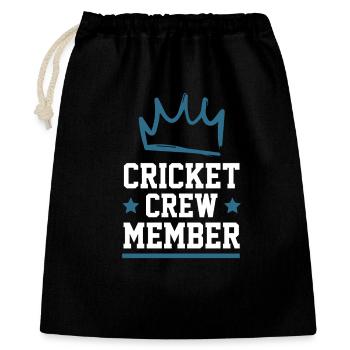 Cricket Crew - Geschenkbeutel aus Baumwolle (40 x 50 cm) - Schwarz - Vorne