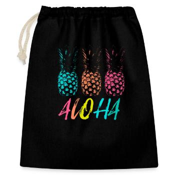 Hawaii Vacation Aloha Pineapple Trio - Gift Bag 40 x 50 cm - black - Front