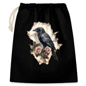 Corbeau - Sac cadeau 40 x 50 cm - noir - Devant