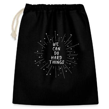 We Can Do Hard Things Burst - Gift Bag 40 x 50 cm - black - Front
