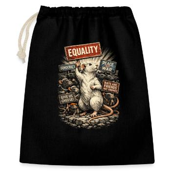 Rat de couleur Rat fantaisie Rat de la grande souris Rat domestique - Sac cadeau 40 x 50 cm - noir - Devant