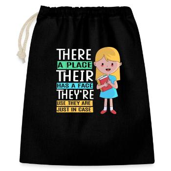 Grammar English Spelling - Gift Bag 40 x 50 cm - black - Front
