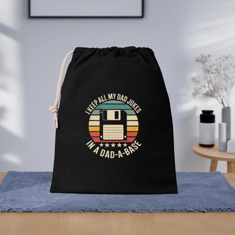 Retro Floppy Disk Humor Dad Jokes Database Database Gift Bag 40 x 50 cm