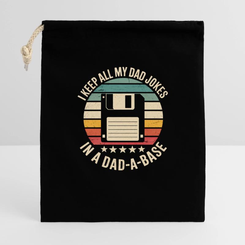 Retro Floppy Disk Humor Dad Jokes Database Database Gift Bag 40 x 50 cm