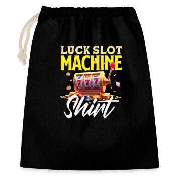 Glücksspiel Automat Casino Jackpot Gewinner - Geschenkbeutel aus Baumwolle (40 x 50 cm) - Schwarz - Vorne