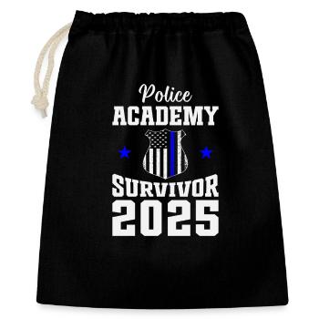 Police des Survivants de l’Académie de Police 2025 - Sac cadeau 40 x 50 cm - noir - Devant