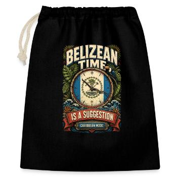Belize Belizische Wurzel - Geschenkbeutel aus Baumwolle (40 x 50 cm) - Schwarz - Vorne