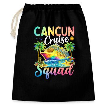Cancun Cruise Squad - Geschenkbeutel aus Baumwolle (40 x 50 cm) - Schwarz - Vorne