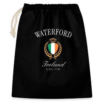 Couronne d’armoiries de Waterford Ireland – Souvenir de voyage - Sac cadeau 40 x 50 cm - noir - Devant
