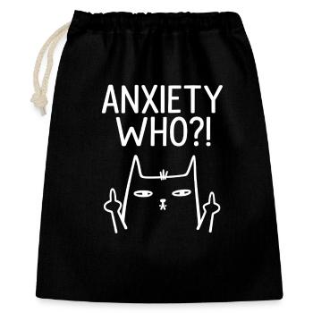Anxiety Who Cat - Gift Bag 40 x 50 cm - black - Front