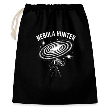 Graphisme du télescope Nebula Hunter - Sac cadeau 40 x 50 cm - noir - Devant