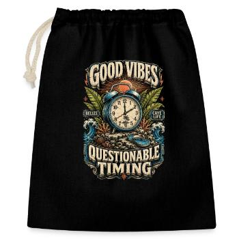 Racine bélizienne du Belize : timing discutable - Sac cadeau 40 x 50 cm - noir - Devant