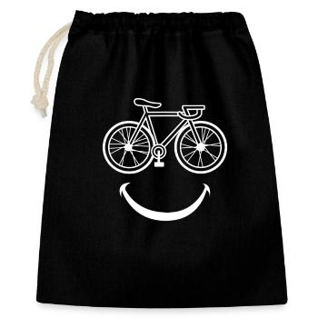 Smiling Bicycle Line Art - Gift Bag 40 x 50 cm - black - Front
