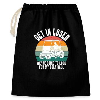 Retro Golf Cart Sunset - Gift Bag 40 x 50 cm - black - Front