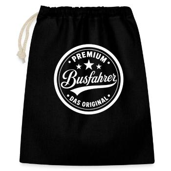 Premium Siegel Busfahrer Original Berufe Sprüche - Geschenkbeutel aus Baumwolle (40 x 50 cm) - Schwarz - Vorne