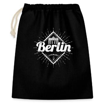 Berlin in Germany Brandenburg Gate Souvenir - Gift Bag 40 x 50 cm - black - Front