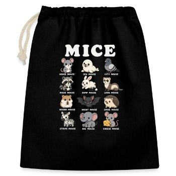 Souris Drôle sur la classification des animaux Humour - Sac cadeau 40 x 50 cm - noir - Devant
