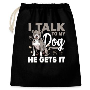 Pitbull Terrier Pittie Dog Breed - Gift Bag 40 x 50 cm - black - Front