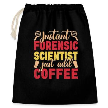Étudiant en sciences médico-légales, il suffit d’ajouter des experts en médecine légale du café - Sac cadeau 40 x 50 cm - noir - Devant