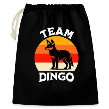 Team Australischer Wildhund - Geschenkbeutel aus Baumwolle (40 x 50 cm) - Schwarz - Vorne
