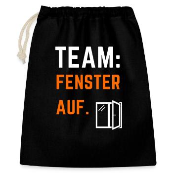 Fenster Auf Fraktion - Geschenkbeutel aus Baumwolle (40 x 50 cm) - Schwarz - Vorne