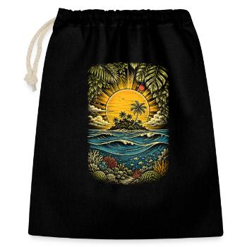 Belize Belizische Wurzel - Geschenkbeutel aus Baumwolle (40 x 50 cm) - Schwarz - Vorne