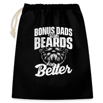 Bonus Dads Beards Better Stepdad Father - Gift Bag 40 x 50 cm - black - Front