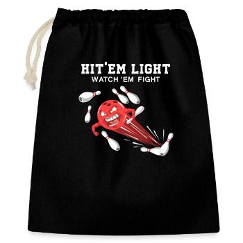 Hitem All Watch Fight Bowling Strike League - Geschenkbeutel aus Baumwolle (40 x 50 cm) - Schwarz - Vorne