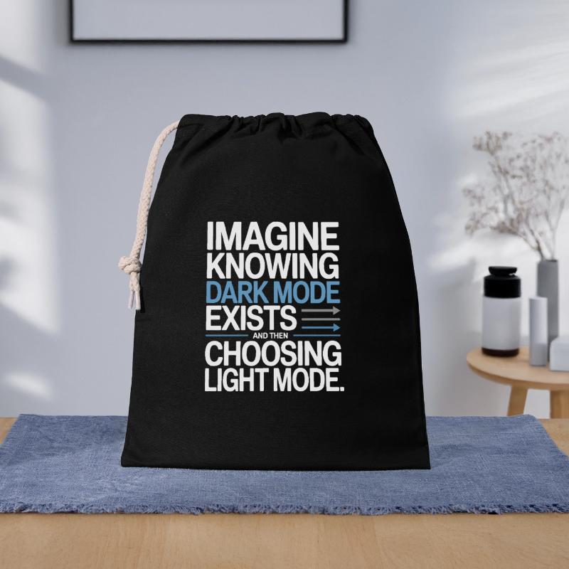 Le mode sombre existe Programmeur IT Nerd Coder Office Sac cadeau 40 x 50 cm
