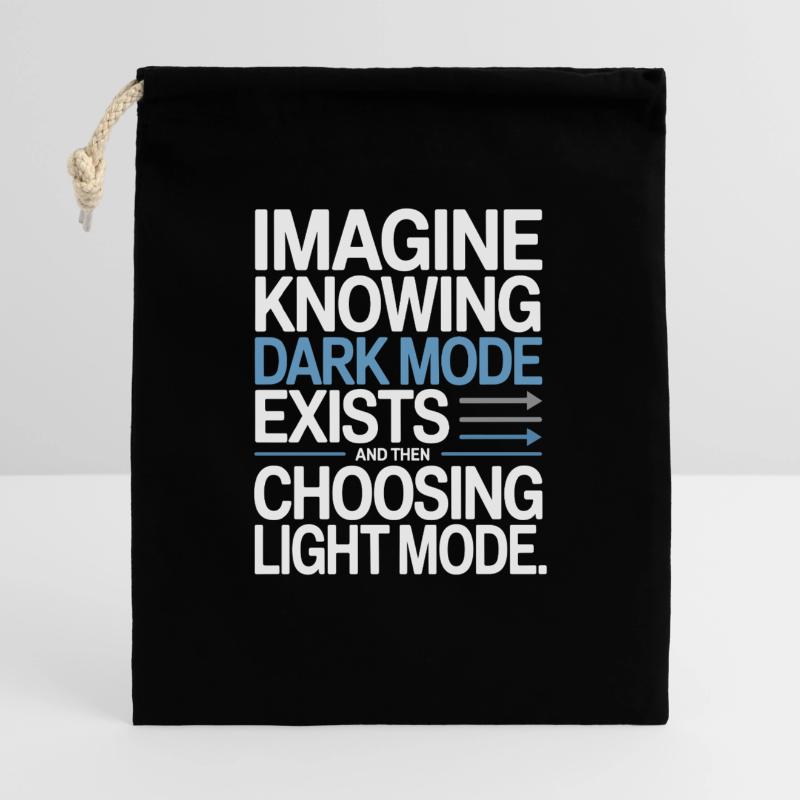 Le mode sombre existe Programmeur IT Nerd Coder Office Sac cadeau 40 x 50 cm