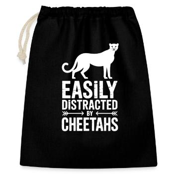 Paroles du guépard Cadeau drôle de guépard - Sac cadeau 40 x 50 cm - noir - Devant