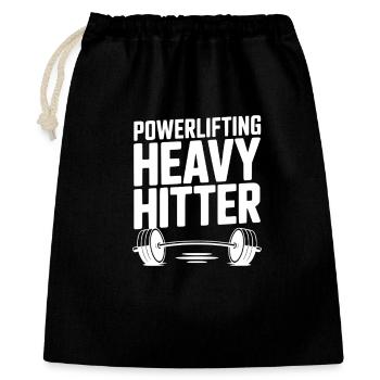 Poids lourd en powerlifting - Sac cadeau 40 x 50 cm - noir - Devant