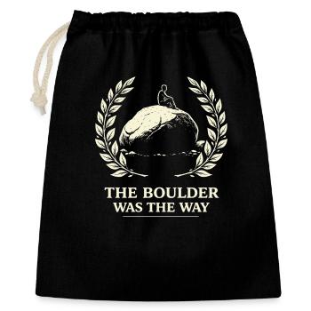 Le Rocher était la voie - Sac cadeau 40 x 50 cm - noir - Devant