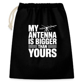 Mon antenne est plus grande que la tienne - Sac cadeau 40 x 50 cm - noir - Devant