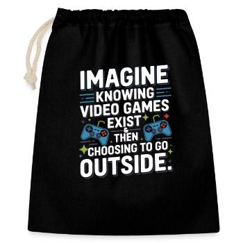 Imaginez que les jeux vidéo existent PC Gamer Gaming Zocker - Sac cadeau 40 x 50 cm - noir - Devant