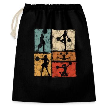 Cheerleader Sport Retro Style Cheer - Gift Bag 40 x 50 cm - black - Front