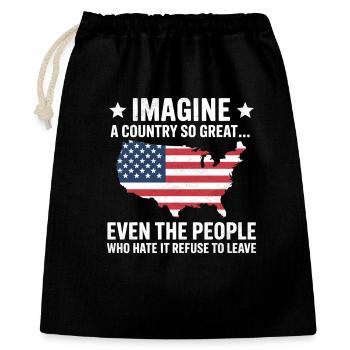 Funny America Quote, fourth of july ideas - Gift Bag 40 x 50 cm - black - Front